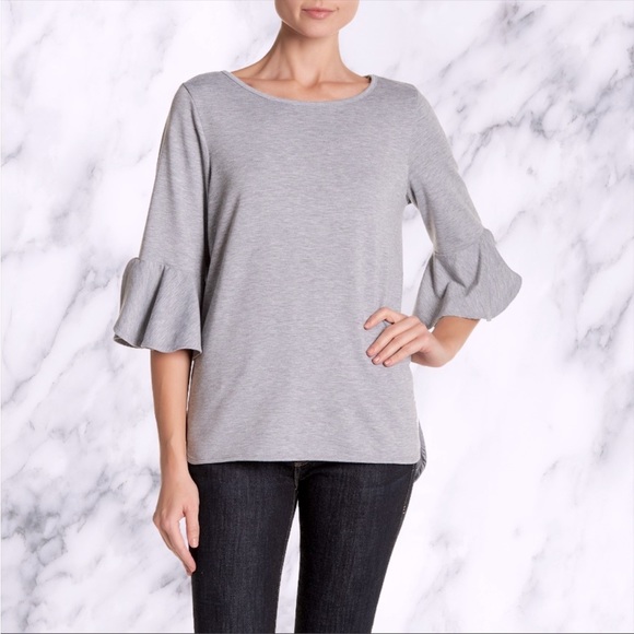 Plus Size Max Studio Heather Gray Top - Picture 1 of 1